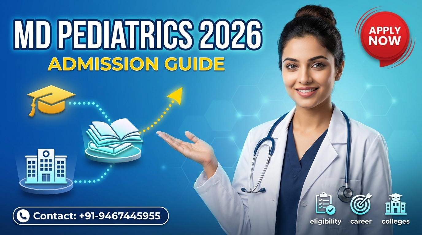 MD Pediatrics Admission 2026 – Eligibility, Fees, Cutoff, Seats & Management Quota